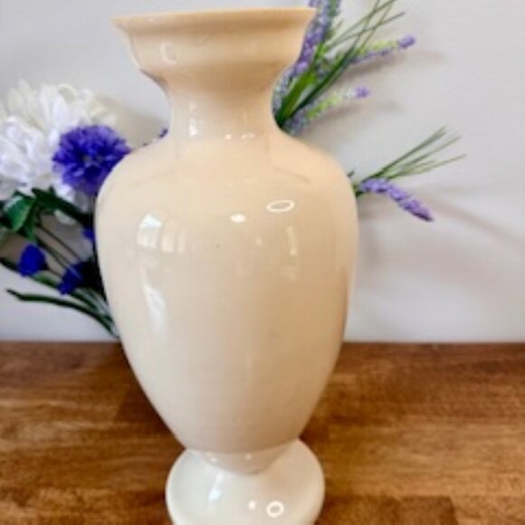 Vintage‎ Hand Painted Floral Pedestal Vase Multicolour Ceramic Pottery Decor - Picture 8 of 9